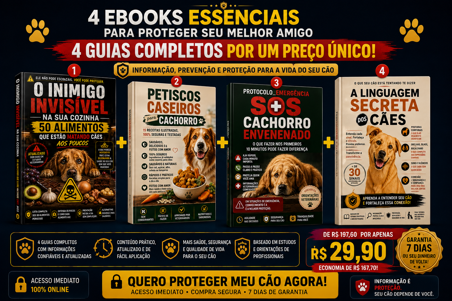 Oferta turbinada SOS Cachorro Envenenado com ebooks extras